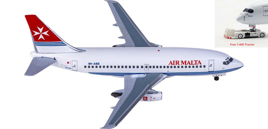 1:400 AeroClassics  AC411180 Air Malta Boeing 737-200 9H-ABE Aircraft Model+Free Tractor