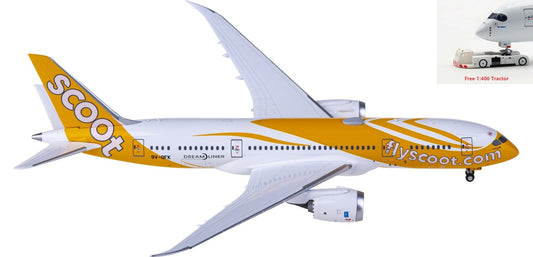 1:400 NG Models NG59005 Scoot Airlines Boeing 787-8 9V-OFK+Free Tractor