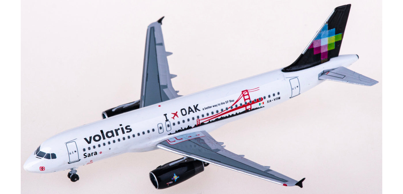 1:400 AeroClassics AC411252 Volaris Airbus A320 XA-VOM Aircraft Model+Free Tractor