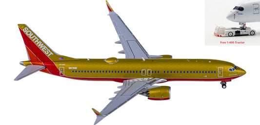 1:400 Geminijets GJSWA2186 Southwest Airlines Boeing 737 MAX 8 N871HK Aircraft Model+Free Tractor