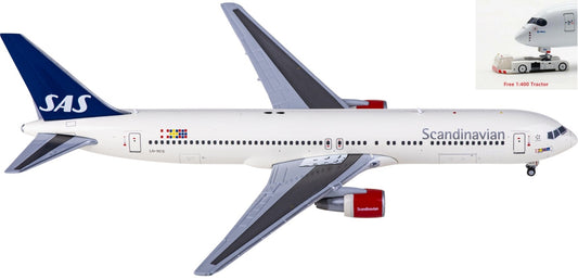 1:400 JC Wings XX40029 SAS Boeing 767-300ER LN-RCG Aircraft Model+Free Tractor