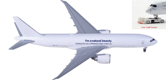 1:400 JC Wings XX40031 Lufthansa Boeing 777-200LRF D-ALFJ Aircraft Model+Free Tractor