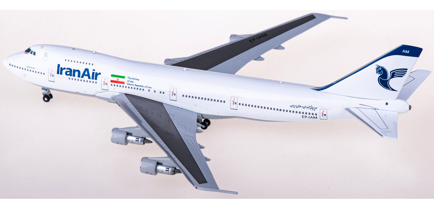 1:400 BigBird400 BB4-741-005 Iran Air Boeing 747-100B EP-IAM Aircraft Model+Free Tractor