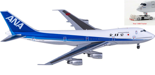 1:400 BigBird400 BB4-741-003 ANA Boeing 747-100SR JA8152 Aircraft Model+Free Tractor