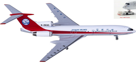 1:400 NG Models NG54006 Sichuan Airlines Tupolev Tu-154M B-2630+Free Tractor