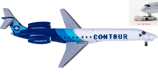 1:400 Geminijets GJVTE2188 Contour Airlines Embraer ERJ-145LR N12552 Aircraft Model+Free Tractor