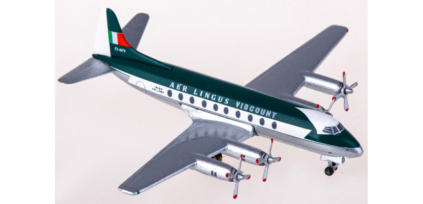 1:400 AeroClassics AC411221 Aer Lingus Vickers Viscount 700 EI-AFV Aircraft Model+Free Tractor