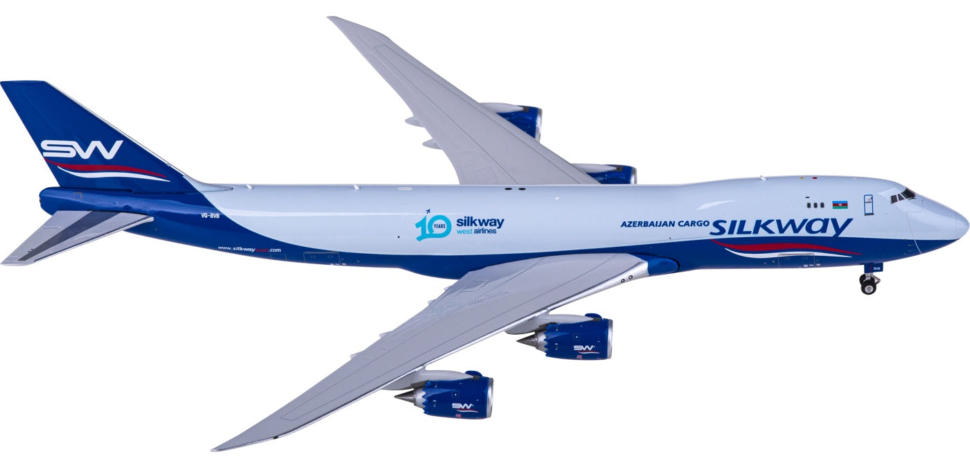 1:400 Phoenix PH11801 Silk Way Airlines Boeing 747-8F VQ-BVB+Free Tractor