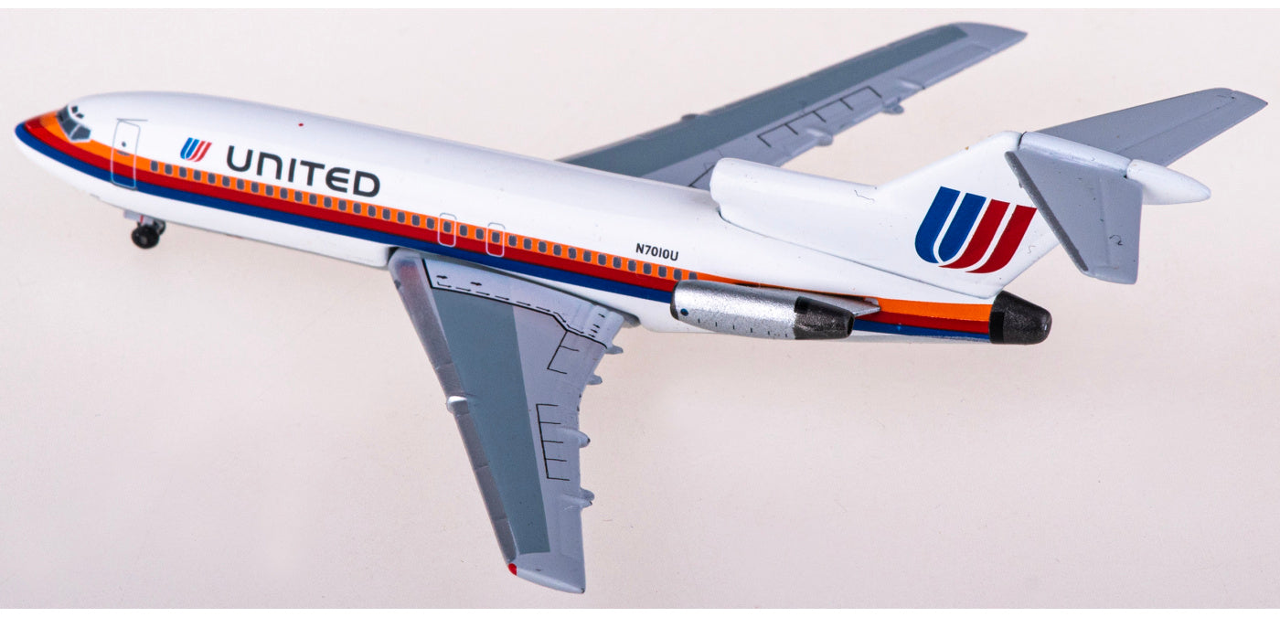 1:400 AeroClassics AC411212 United Airlines Boeing 727-100 N7010U Aircraft Model+Free Tractor