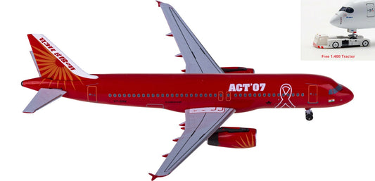 1:400 AeroClassics AC411255 Air India Airbus A320 VT-EPK Aircraft Model+Free Tractor