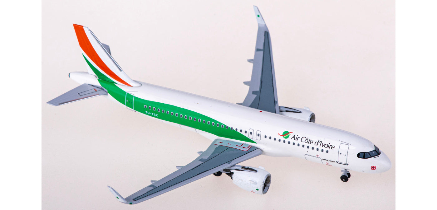 1:400 AeroClassics AC411244 Air Cote d'Ivoire Airbus A320neo TU-TSX Aircraft Model+Free Tractor