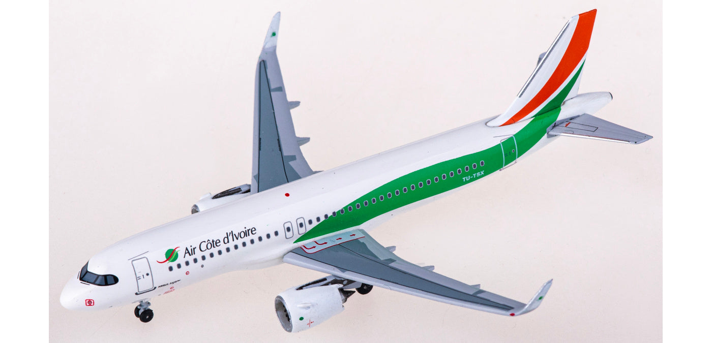 1:400 AeroClassics AC411244 Air Cote d'Ivoire Airbus A320neo TU-TSX Aircraft Model+Free Tractor