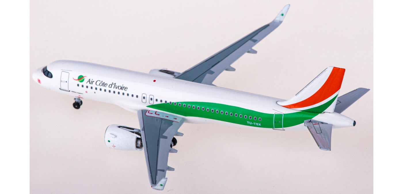 1:400 AeroClassics AC411244 Air Cote d'Ivoire Airbus A320neo TU-TSX Aircraft Model+Free Tractor