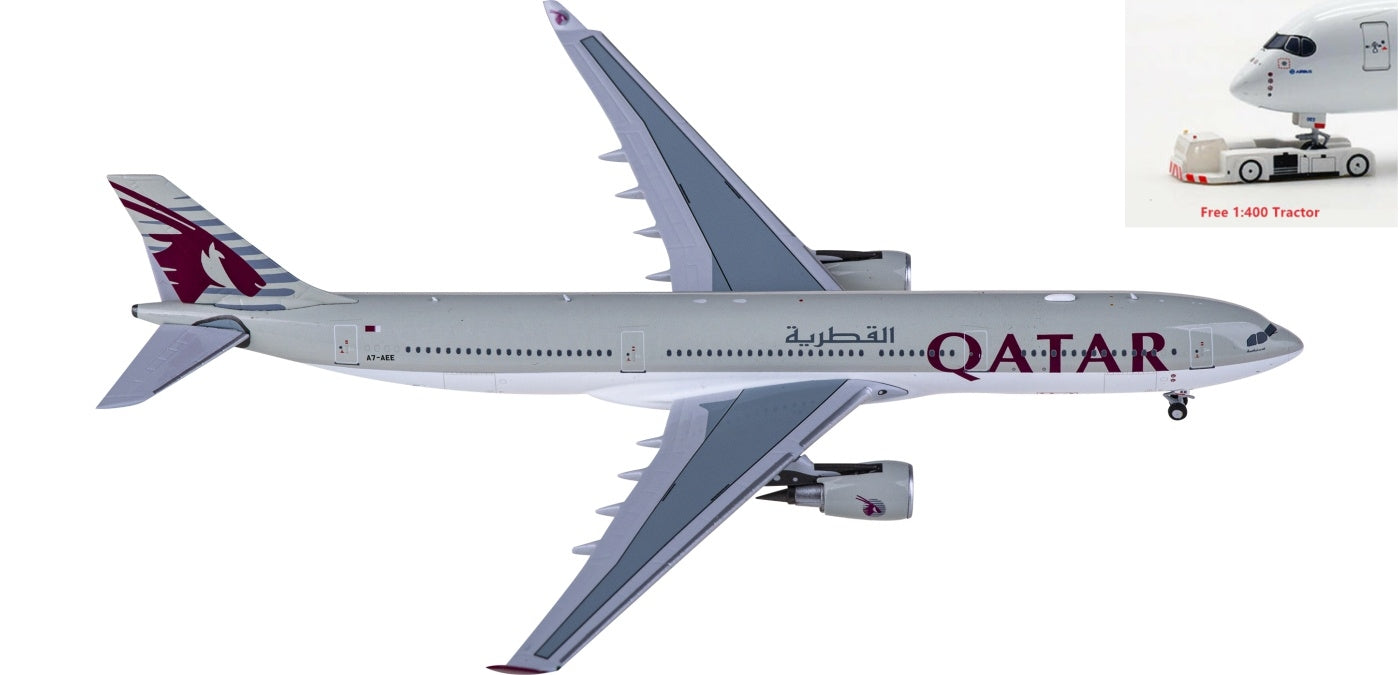 1:400 NG Models NG62037 Qatar Airways Airbus A330-300 A7-AEE+Free Tractor