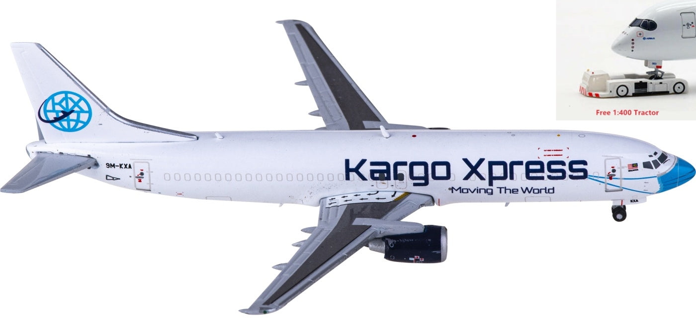 1:400 JC Wings XX4495 Kargo Xpress Boeing 737-400 9M-KXA+Free Tractor