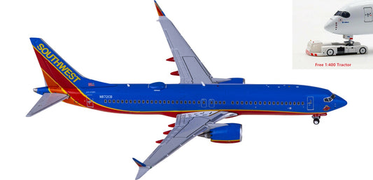 1:400 Geminijets GJSWA2187 Southwest Airlines Boeing 737 MAX 8 N872CB Aircraft Model+Free Tractor