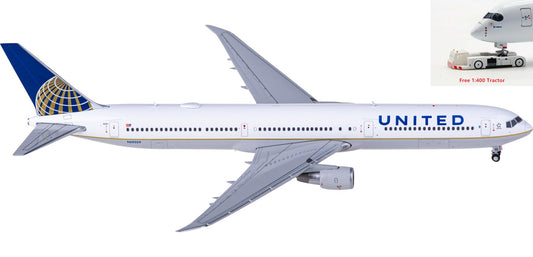 1:400 Geminijets GJUAL2155 United Airlines Boeing 767-400ER N69059 Aircraft Model+Free Tractor