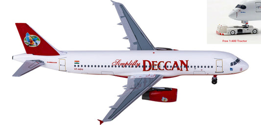 1:400 AeroClassics AC411260 Simplifly Deccan Airbus A320 VT-ADU Aircraft Model+Free Tractor