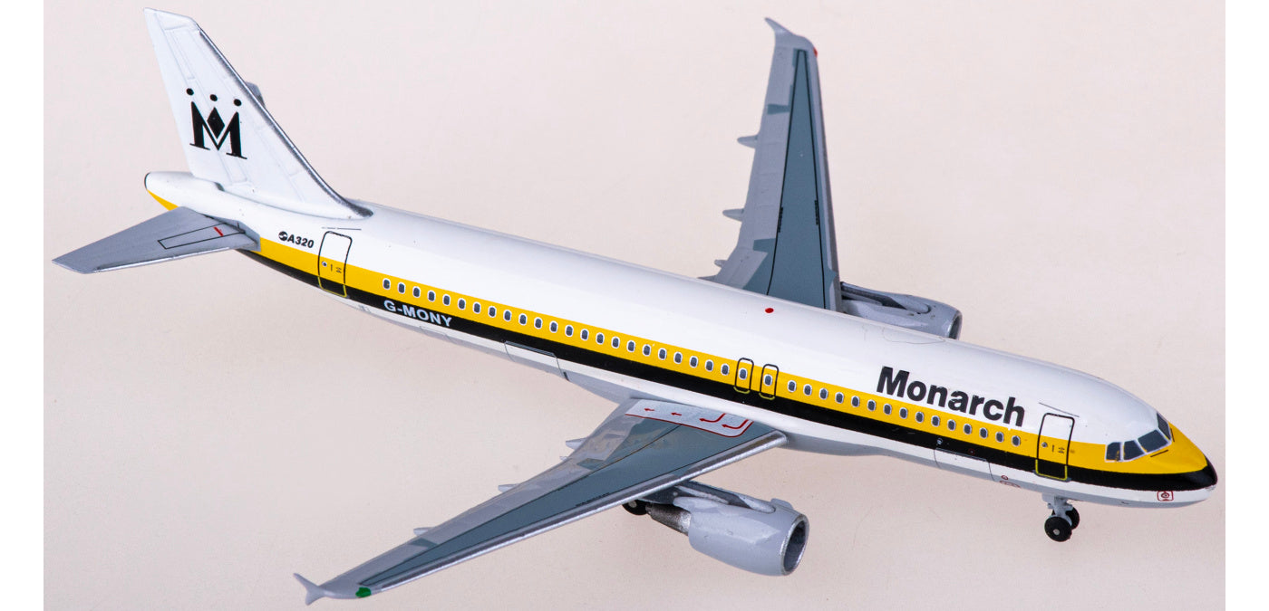 1:400 AeroClassics AC411257 Monarch Airlines Airbus A320 G-MONY Aircraft Model+Free Tractor