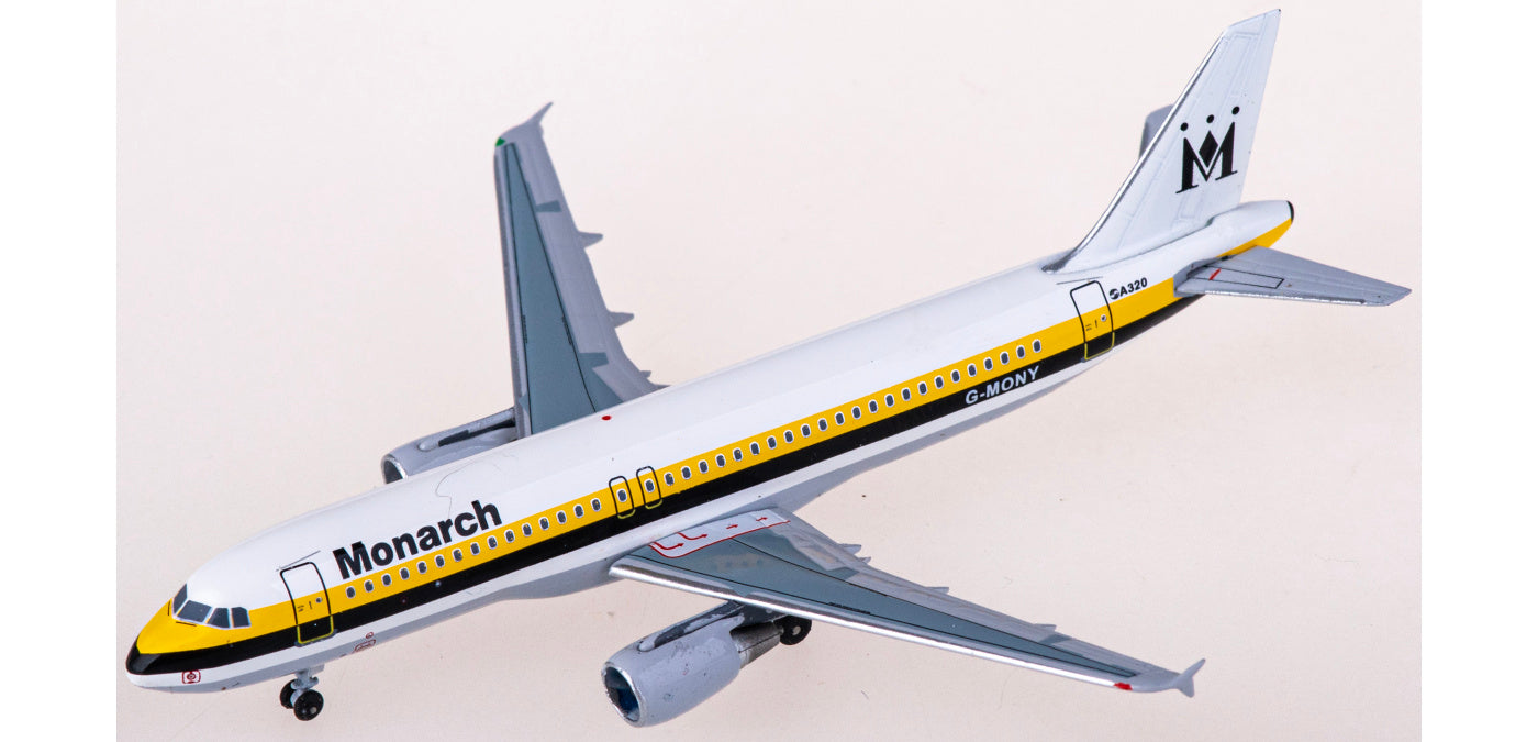 1:400 AeroClassics AC411257 Monarch Airlines Airbus A320 G-MONY Aircraft Model+Free Tractor