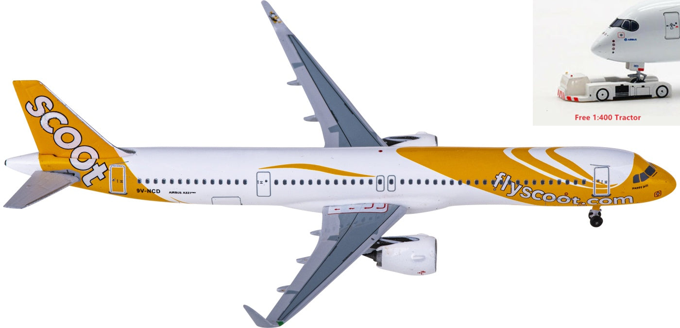 1:400 AeroClassics AC411304 Scoot Airbus A320neo 9V-NCD Aircraft Model+Free Tractor