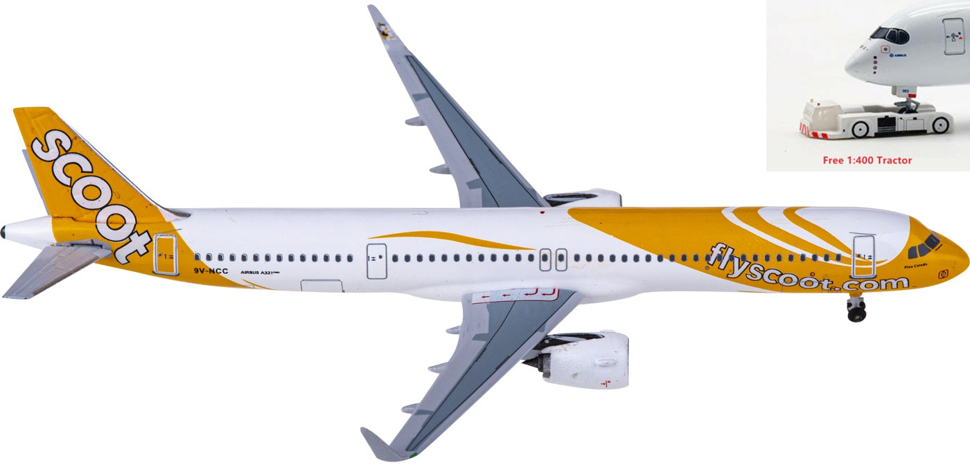 1:400 AeroClassics AC411303 Scoot Airbus A320neo 9V-NCC Aircraft Model+Free Tractor