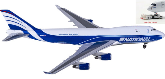1:400 Phoenix PH11807 National Airlines Boeing 747-400F N663CA+Free Tractor