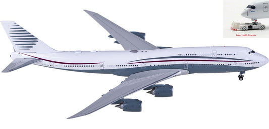 1:400 Phoenix PH04537 Qatar Amiri Flight Boeing 747-8 BBJ A7-HBJ+Free Tractor