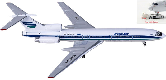 1:400 Phoenix PH11813 Kras Air Tupolev Tu-154M RA-85694+Free Tractor