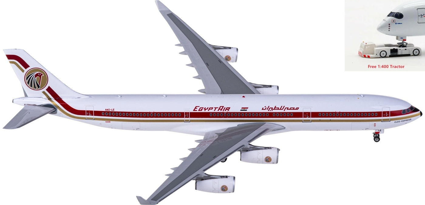 1:400 Phoenix PH11811 EgyptAir Airbus A340-300 A40-LE+Free Tractor