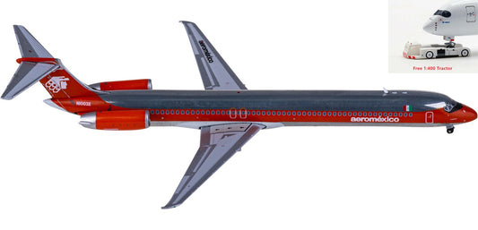 1:400 Geminijets GJAMX1165 Aeroméxico McDonnell Douglas MD-80 N1003X Aircraft Model+Free Tractor