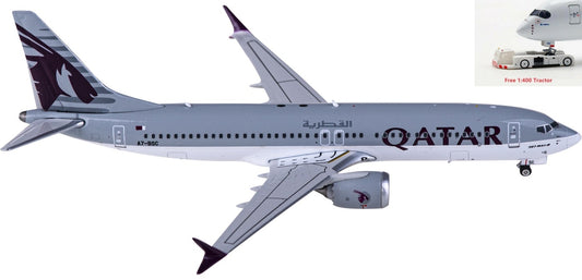 1:400 Phoenix PH11814 Qatar Airways Boeing 737 MAX 8 A7-BSC+Free Tractor