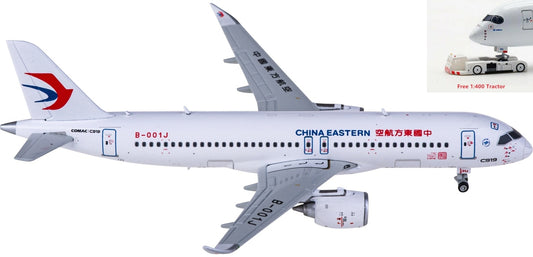 1:400 JC Wings LH4321 China Eastern Airlines Comac C919 B-001J Aircraft Model+Free Tractor