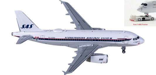 1:400 JC Wings XX40041 SAS Airbus A319 OY-KBO Aircraft Model+Free Tractor