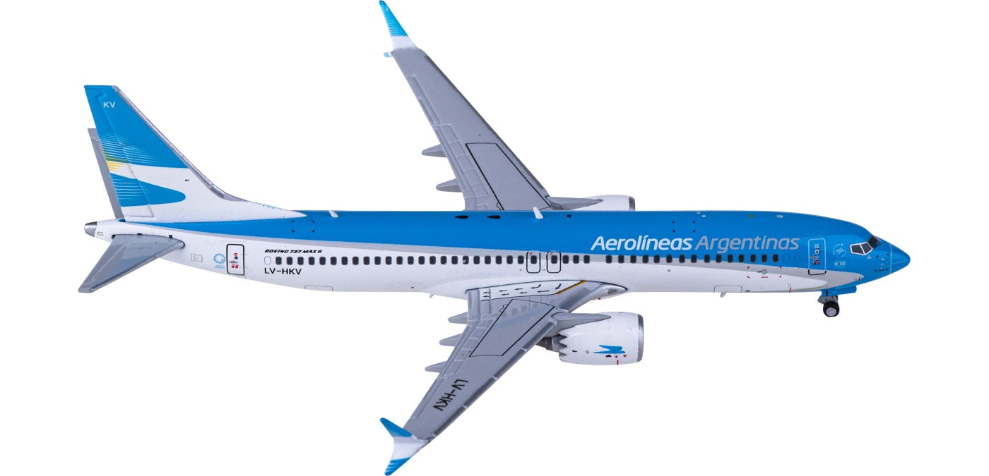 1:400 JC Wings LH4197 Aerolíneas Argentinas Boeing 737 MAX 8 LV-HKV Aircraft Model+Free Tractor