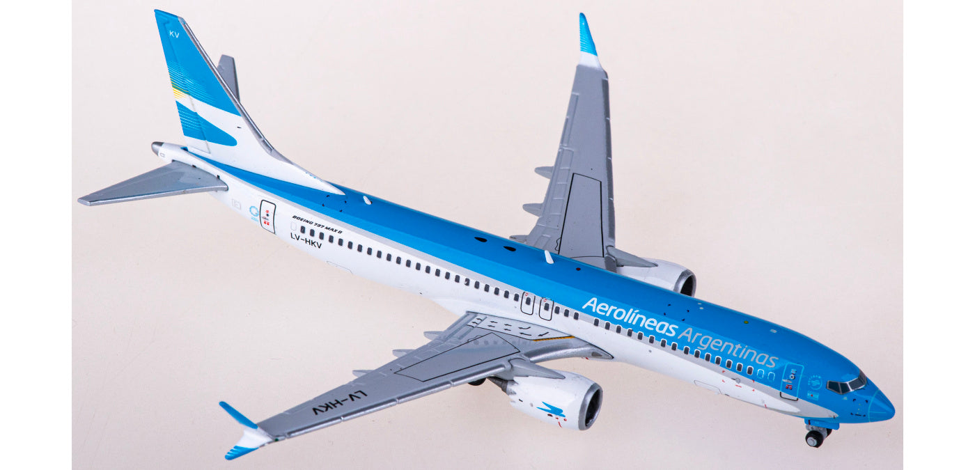 1:400 JC Wings LH4197 Aerolíneas Argentinas Boeing 737 MAX 8 LV-HKV Aircraft Model+Free Tractor