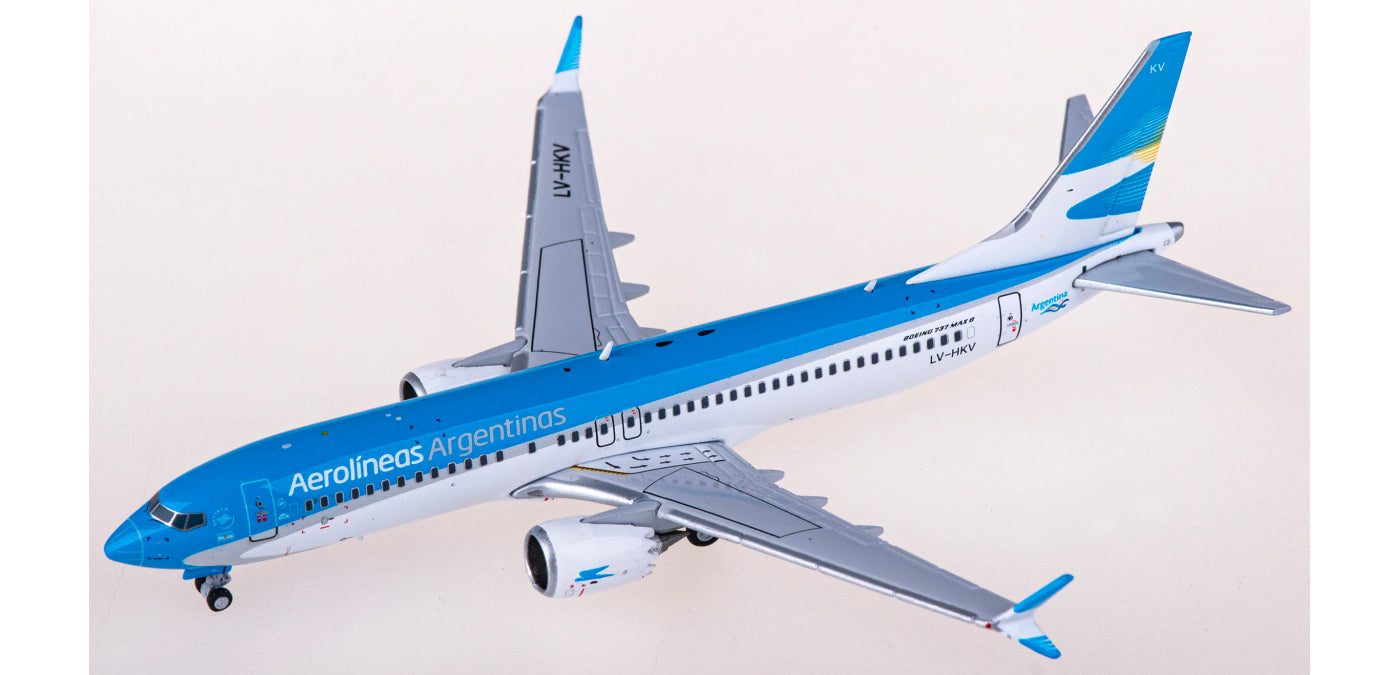 1:400 JC Wings LH4197 Aerolíneas Argentinas Boeing 737 MAX 8 LV-HKV Aircraft Model+Free Tractor