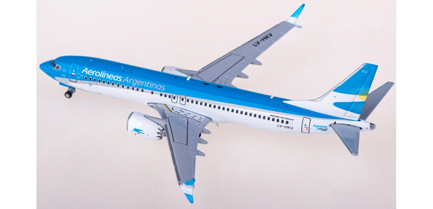 1:400 JC Wings LH4197 Aerolíneas Argentinas Boeing 737 MAX 8 LV-HKV Aircraft Model+Free Tractor