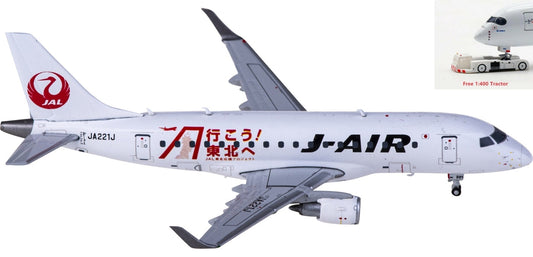 1:400 JC Wings EW4170005 Japan Airlines Embraer ERJ-170-100STD JA221J Aircraft Model+Free Tractor
