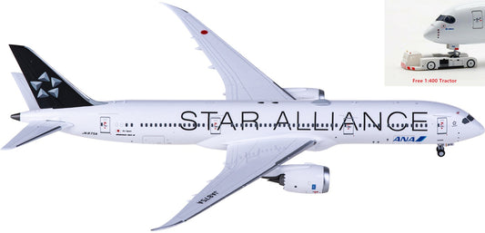 1:400 NG Models NG55112 ANA Boeing 787-9 Dreamliner JA875A "Star Alliance" Aircraft Model+Free Tractor