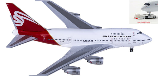 1:400 NG Models NG07036 Australia Asia Airlines Boeing 747SP VH-EAB Aircraft Model+Free Tractor