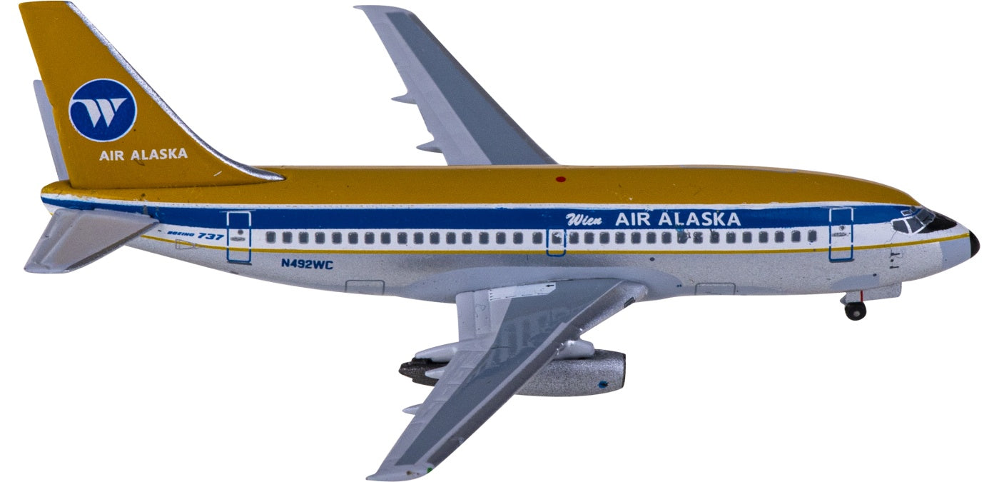 1:400 AeroClassics AC411278 Wien Air Alaska Boeing 737-200 N492WC Aircraft Model+Free Tractor