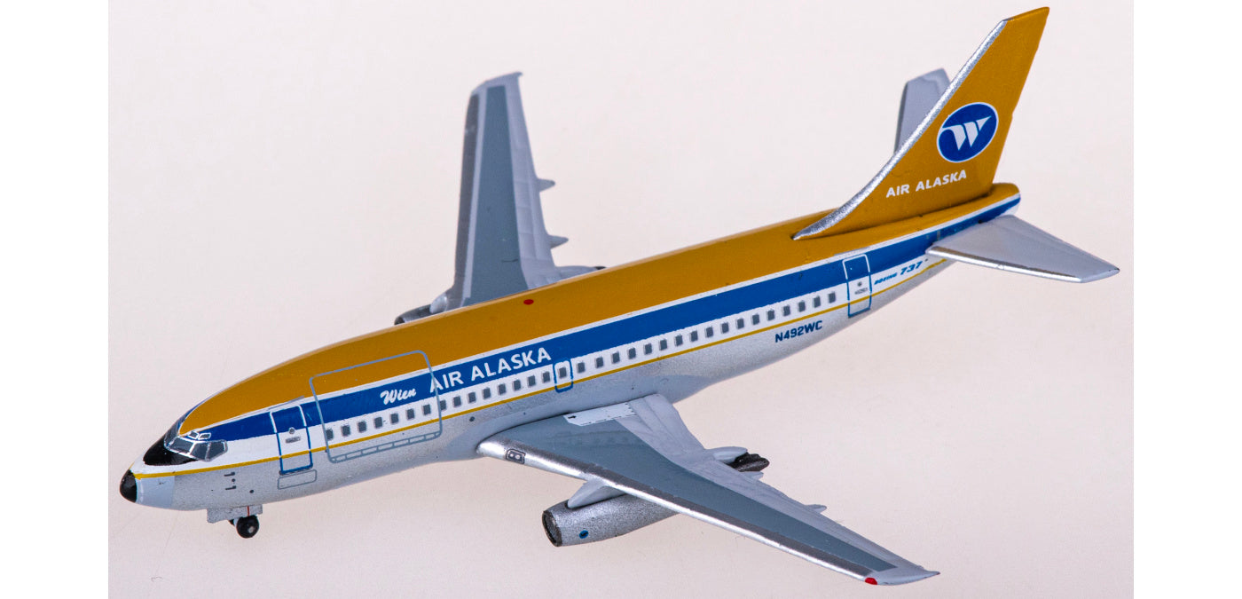 1:400 AeroClassics AC411278 Wien Air Alaska Boeing 737-200 N492WC Aircraft Model+Free Tractor