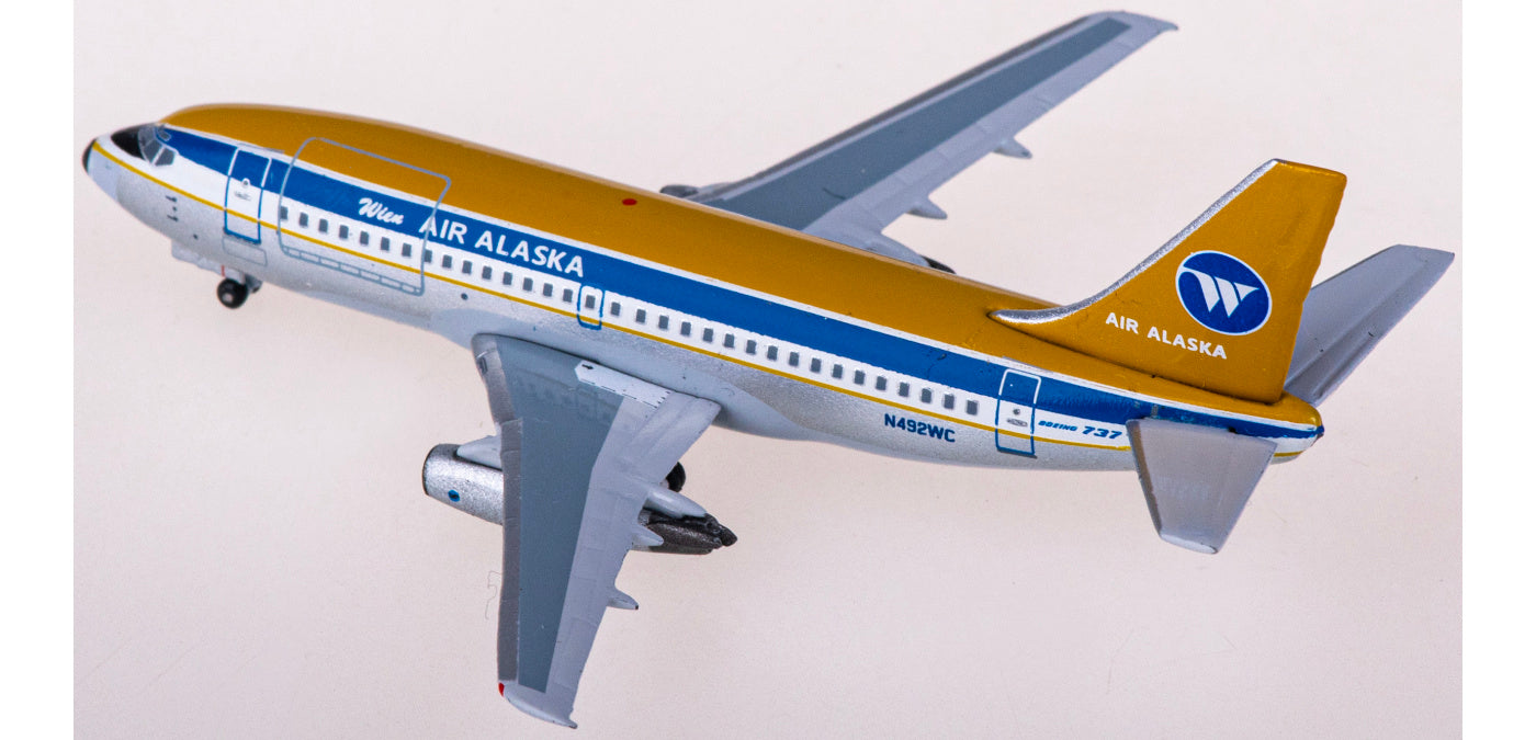 1:400 AeroClassics AC411278 Wien Air Alaska Boeing 737-200 N492WC Aircraft Model+Free Tractor