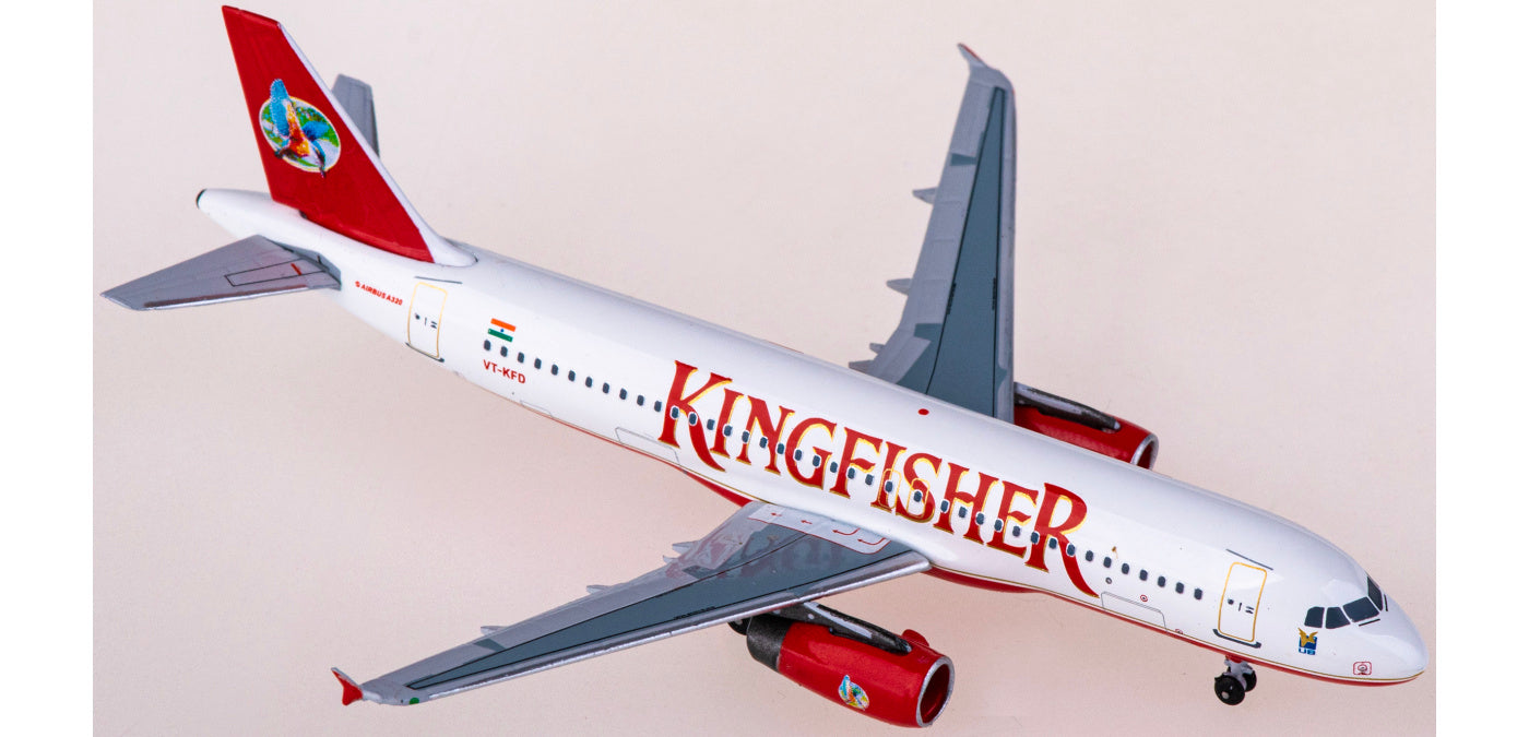 1:400 AeroClassics AC411259 Kingfisher Airbus A320 VT-KFD Aircraft Model+Free Tractor