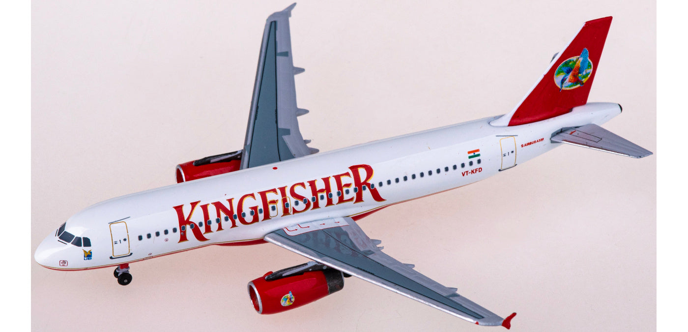 1:400 AeroClassics AC411259 Kingfisher Airbus A320 VT-KFD Aircraft Model+Free Tractor