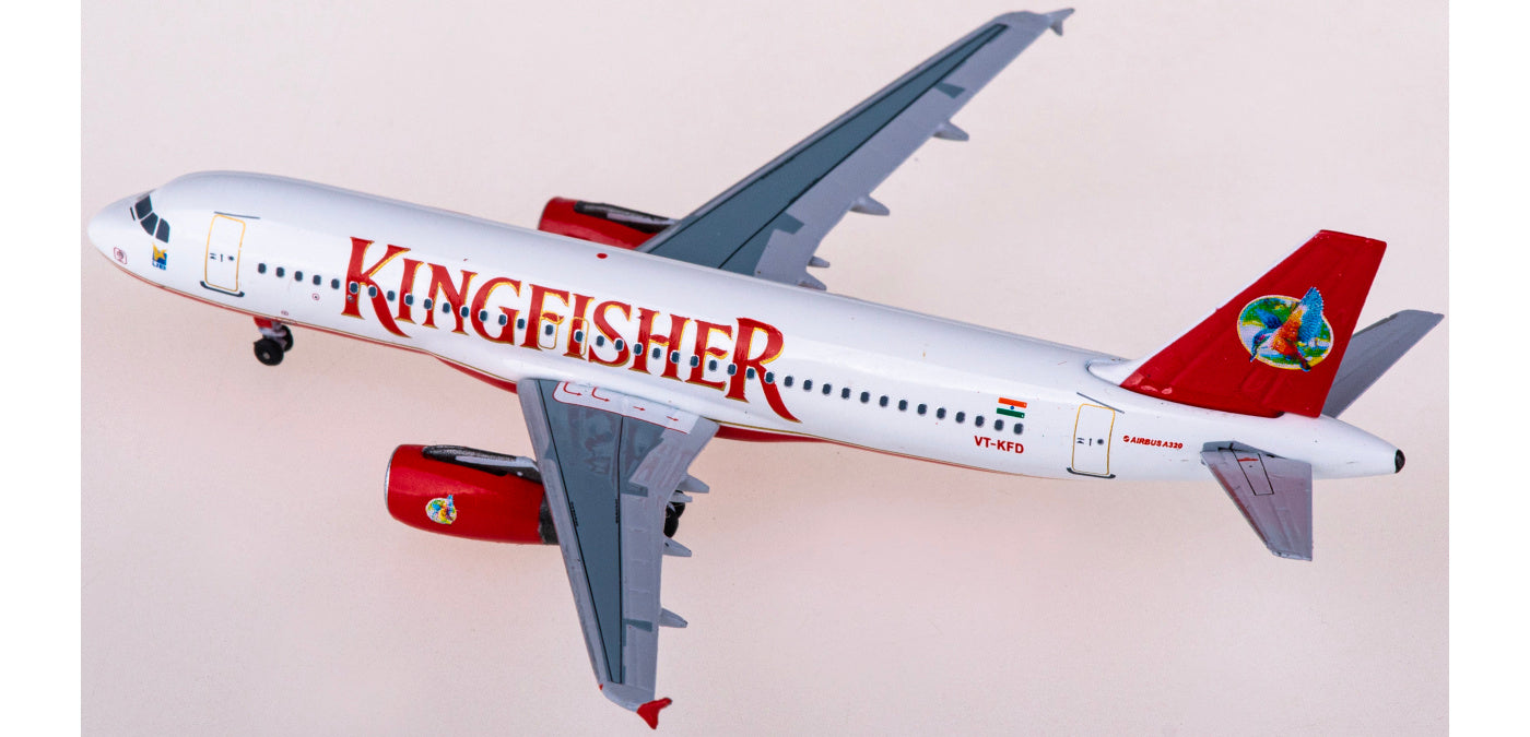 1:400 AeroClassics AC411259 Kingfisher Airbus A320 VT-KFD Aircraft Model+Free Tractor