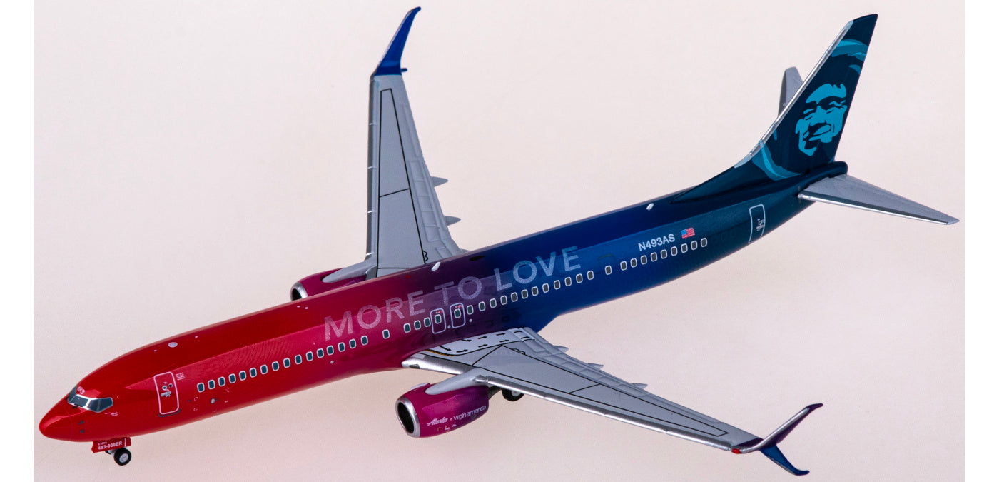 1:400 NG Models NG79025 Alaska Airlines Boeing 737-900ER N493AS+Free Tractor