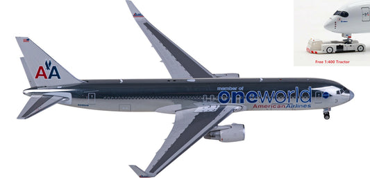1:400 Phoenix PH04555 American Airlines Boeing 767-300ER N395AN "ONE WORLD" Aircraft Model+Free Tractor