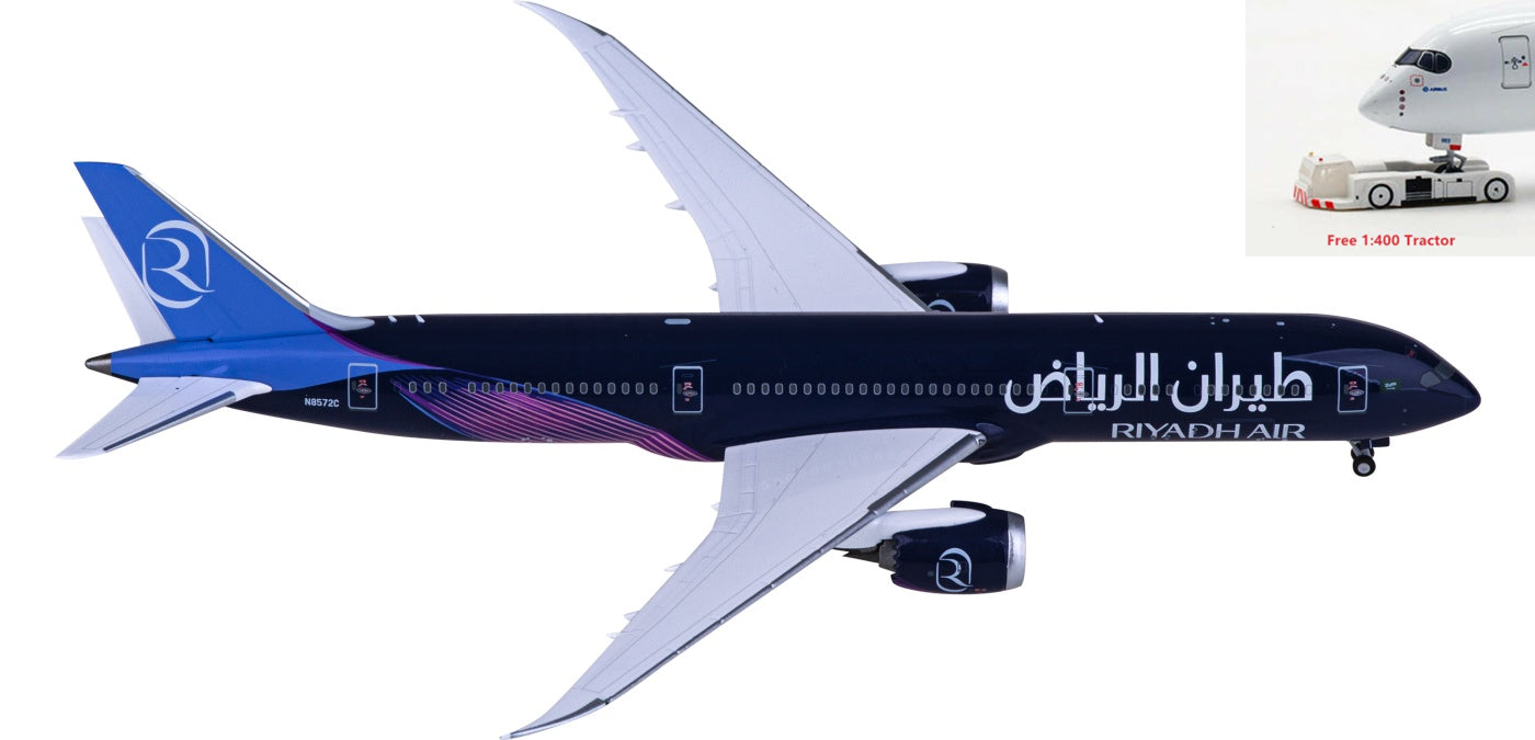 1:400 NG Models NG55113 Riyadh Air  Boeing 787-9 Dreamliner N8572C Aircraft Model+Free Tractor